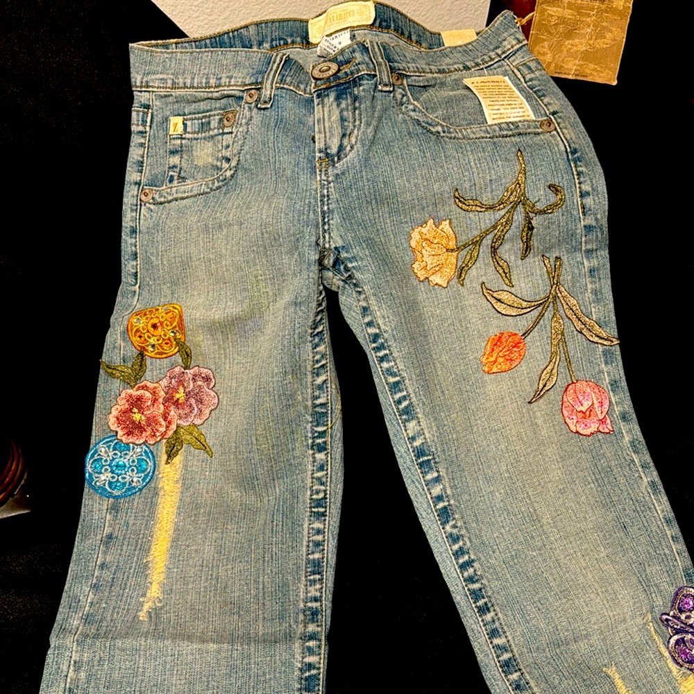 Z Cavaricci 🌺 Flower Denim Jeans.